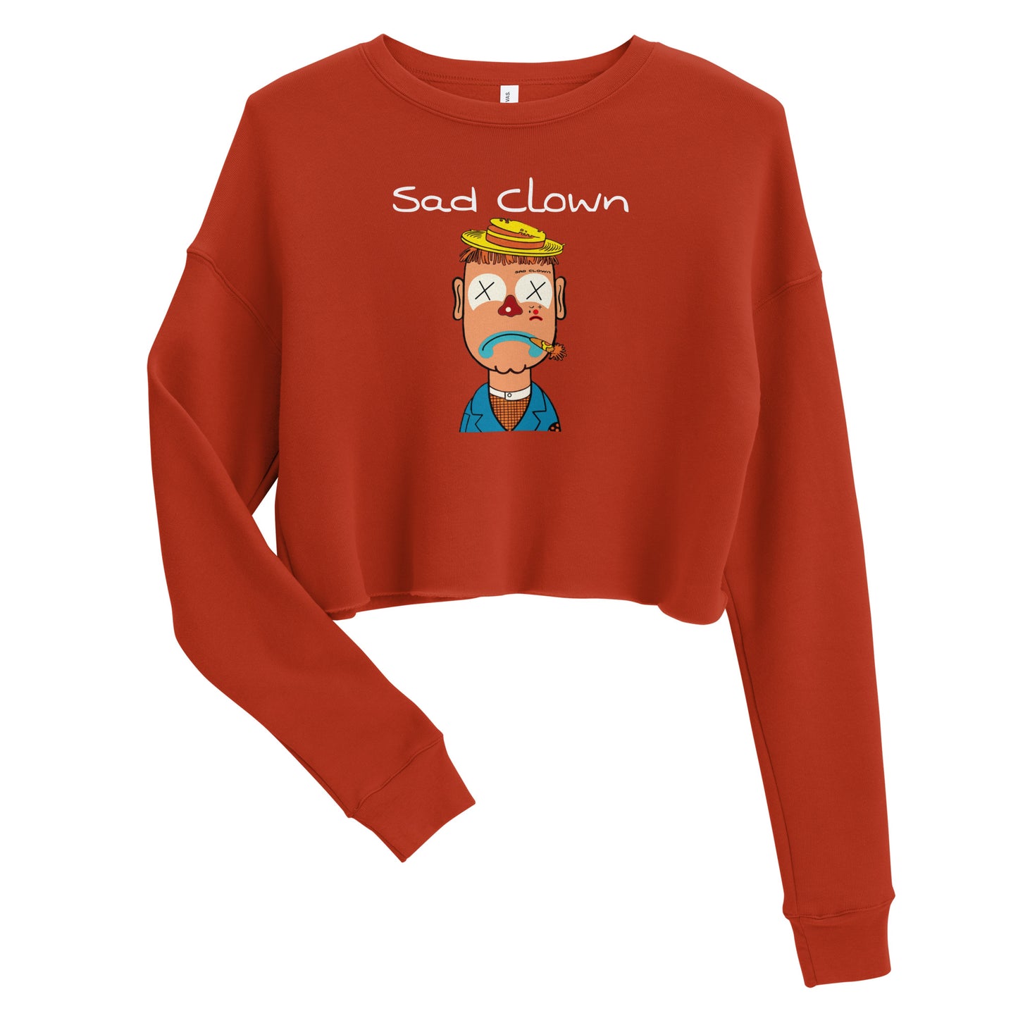 Sad Clown Crop Sweatshirt