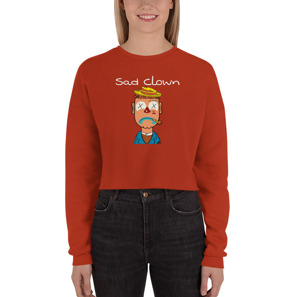 Sad Clown Crop Sweatshirt