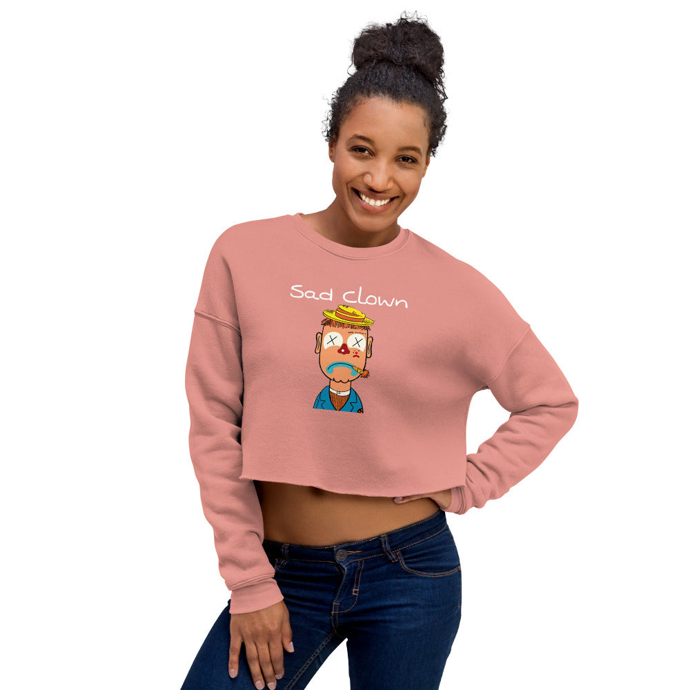 Sad Clown Crop Sweatshirt